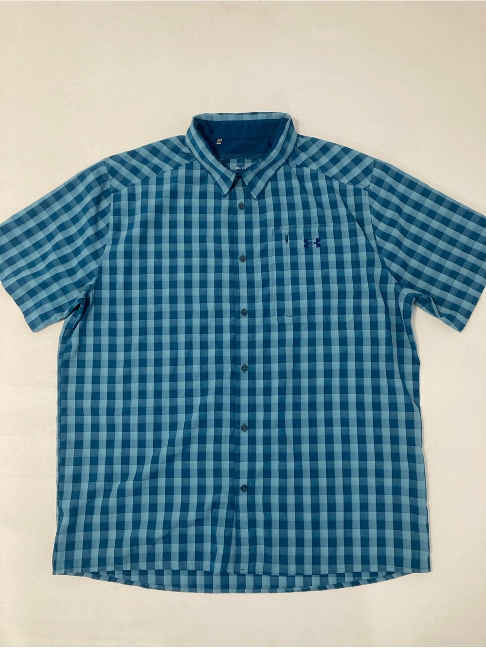 Under Armour Men's Drift Tide 2.0 Short-Sleeve Shirt – Blue Plaid XXL